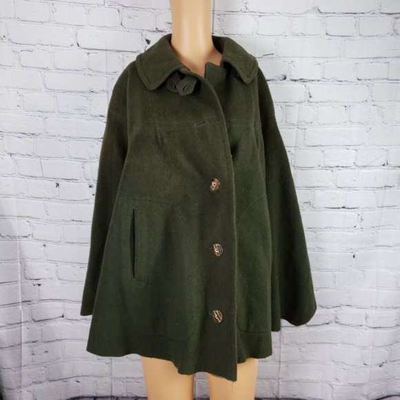 Vintage Jackets & Blazers - Vintage Wool Winter Cape made in Germany